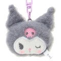 Japan Sanrio Original Plush Mascot Keychain - Kuromi : Matching Smiley Faces - 4