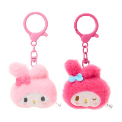 Japan Sanrio Original Plush Mascot Keychain - My Melody : Matching Smiley Faces
