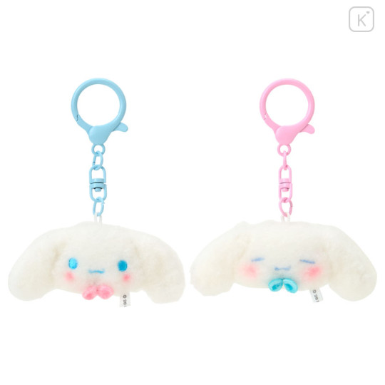 Japan Sanrio Original Plush Mascot Keychain - Cinnamoroll : Matching Smiley Faces - 1