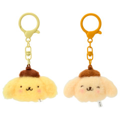 Japan Sanrio Original Plush Mascot Keychain - Pompompurin : Matching Smiley Faces