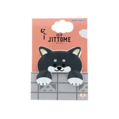 Japan Die-cut Clip - Jittome Dog Shiba Inu Black
