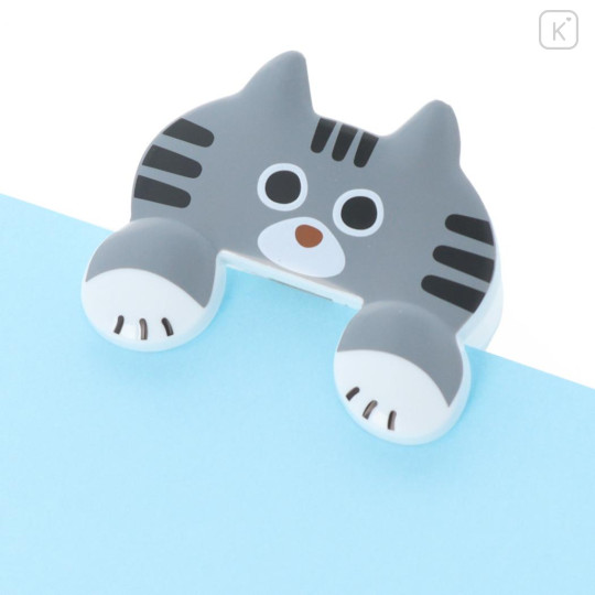 Japan Die-cut Clip - Jittome Cat Mackerel Tabby - 3