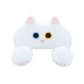 Japan Die-cut Clip - Jittome Cat White - 1