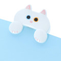 Japan Die-cut Clip - Jittome Cat White - 3