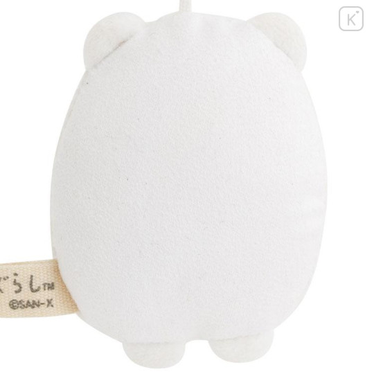 Japan San-X Keychain Plush - Sumikko Gurashi : Shirokuma Smartphone Screen Cleaner - 4