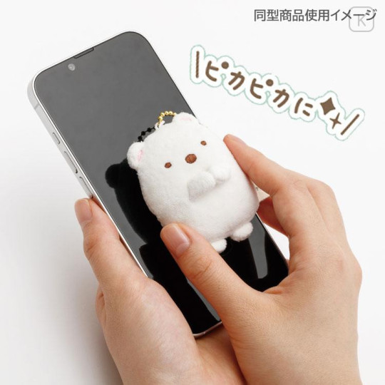 Japan San-X Keychain Plush - Sumikko Gurashi : Penguin? Smartphone Screen Cleaner - 5