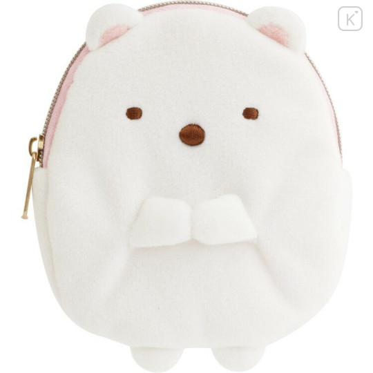 Japan San-X Mascot Mini Pouch - Sumikko Gurashi : Shirokuma - 1