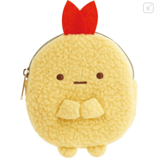 Japan San-X Mascot Mini Pouch - Sumikko Gurashi : Ebifurai no Shippo Fried Shrimp Tail - 1