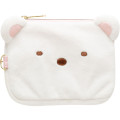 Japan San-X Mini Pouch & Pass Case Card Holder with Reel - Sumikko Gurashi : Shirokuma Face - 2