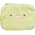 Japan San-X Mini Pouch & Pass Case Card Holder with Reel - Sumikko Gurashi : Penguin? Face - 2