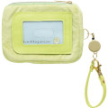 Japan San-X Mini Pouch & Pass Case Card Holder with Reel - Sumikko Gurashi : Penguin? Face - 3