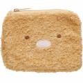 Japan San-X Mini Pouch & Pass Case Card Holder with Reel - Sumikko Gurashi : Tonkatsu Fried Pork Face - 2