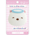 Japan San-X Store Plush Badge - Sumikko Gurashi : Shirokuma Angel Smiling - 1