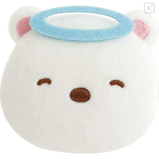 Japan San-X Plush Badge - Sumikko Gurashi : Shirokuma Angel Smiling - 2