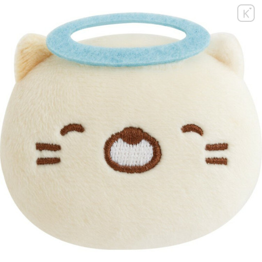 Japan San-X Store Plush Badge - Sumikko Gurashi : Neko Angel Smiling - 2