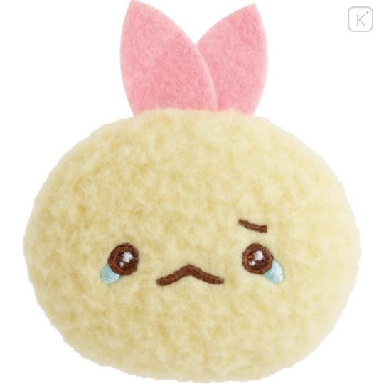 Japan San-X Store Plush Badge - Sumikko Gurashi : Ebiten no Shippo Fried Shrimp Tail Crying Tear - 2