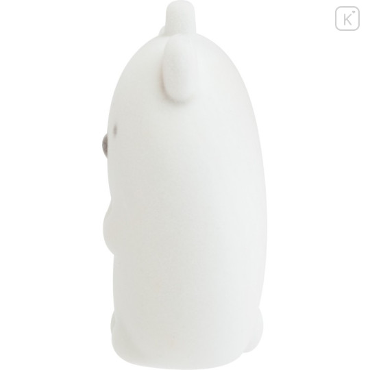 Japan San-X Flocked Keychain - Sumikko Gurashi : Raccoon Tanuki Round Restaurant Shirokuma - 3