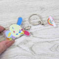 Japan Sanrio Double Glitter Acrylic Keychain - Usahana : Rainbow - 2