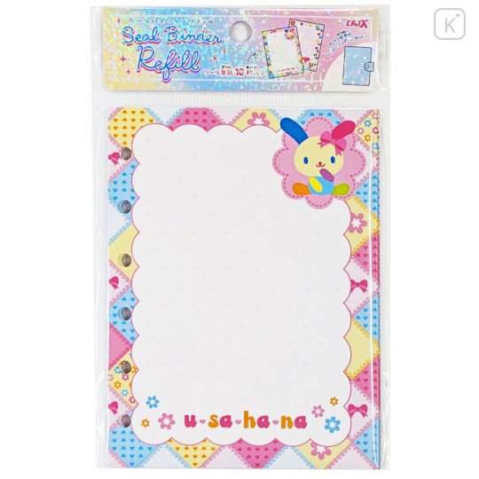 Japan Sanrio 6 Hole Sticker Binder Refill - Usahana - 1