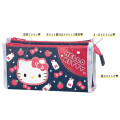Japan Sanrio Dual-zip Denim Pouch - Hello Kitty - 2