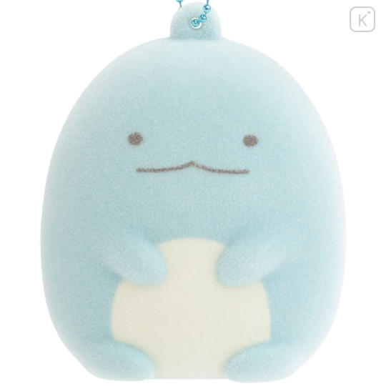 Japan San-X Flocked Keychain - Sumikko Gurashi : Raccoon Tanuki Round Restaurant Tokage - 2