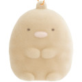 Japan San-X Flocked Keychain - Sumikko Gurashi : Raccoon Tanuki Round Restaurant Tonkatsu Fried Pork - 2
