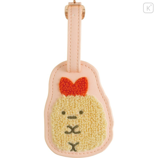 Japan San-X Embroidery Luggage Tag - Sumikko Gurashi : Ebifurai no Shippo Fried Shrimp Tail - 1