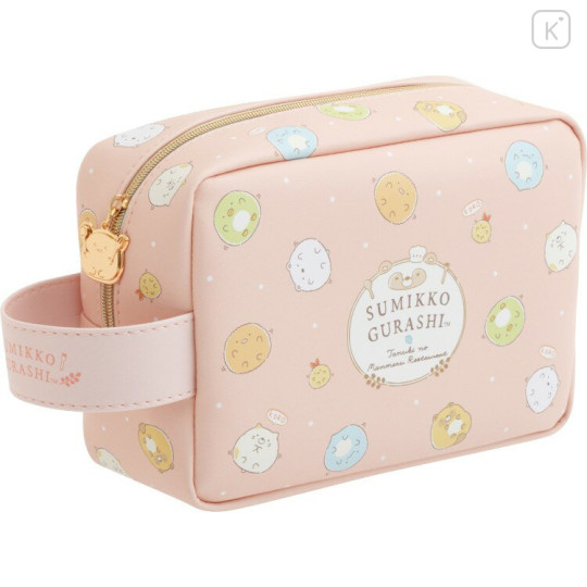 Japan San-X Cosmetic Pouch - Sumikko Gurashi : Raccoon Tanuki Round Restaurant - 1