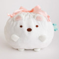 Japan San-X Plush Drawstring Bag - Sumikko Gurashi : Raccoon Tanuki Round Restaurant Shirokuma - 3