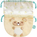 Japan San-X Plush Drawstring Bag - Sumikko Gurashi : Raccoon Tanuki Round Restaurant - 1