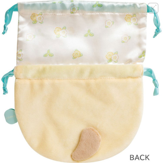 Japan San-X Plush Drawstring Bag - Sumikko Gurashi : Raccoon Tanuki Round Restaurant - 2