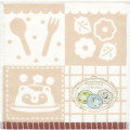 Japan San-X Embroidered Mini Towel Handkerchief - Sumikko Gurashi : Raccoon Tanuki Round Restaurant Penguin? Neko Tokage - 1