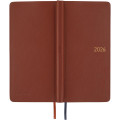 Japan Hobonichi Techo Weeks Hardcover Horizontal Japanese - Leather Wine Brown / 2026 Apr / Mon Start - 3