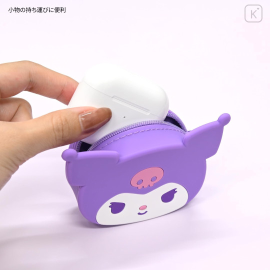 Japan Sanrio MagSafe Silicone Pouch - Kuromi - 5