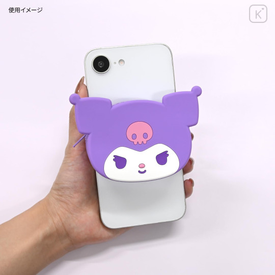 Japan Sanrio MagSafe Silicone Pouch - Kuromi - 7