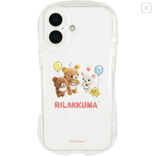 Japan San-X Crystal Clear iPhone 17 Case - Rilakkuma : Stuffed Toy - 1