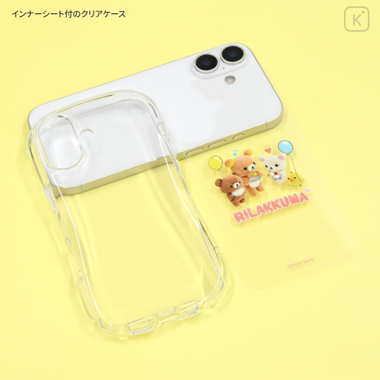 Japan San-X Crystal Clear iPhone 17 Case - Rilakkuma : Stuffed Toy - 3