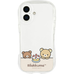 Japan San-X Crystal Clear iPhone 17 Case - Chairoikoguma & Rilakkuma : Cake