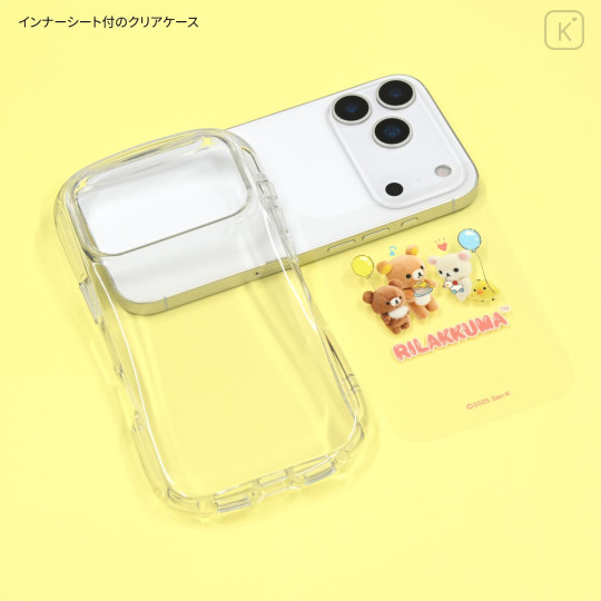 Japan San-X Crystal Clear iPhone 17 Pro Case - Rilakkuma : Stuffed Toy - 3