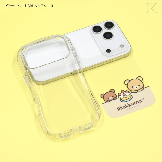 Japan San-X Crystal Clear iPhone 17 Pro Case - Chairoikoguma & Rilakkuma : Cake - 3