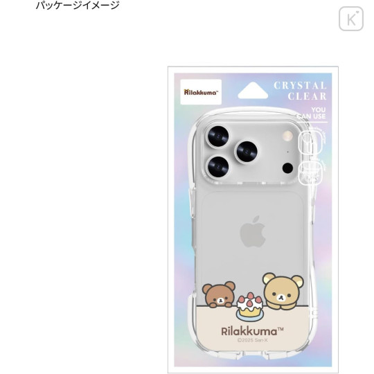 Japan San-X Crystal Clear iPhone 17 Pro Case - Chairoikoguma & Rilakkuma : Cake - 7