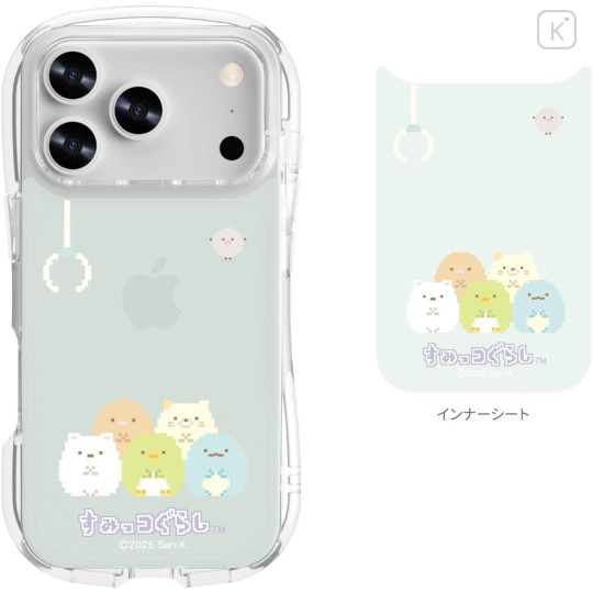 Japan San-X Crystal Clear iPhone 17 Pro Case - Sumikko Gurashi : Pixel - 2