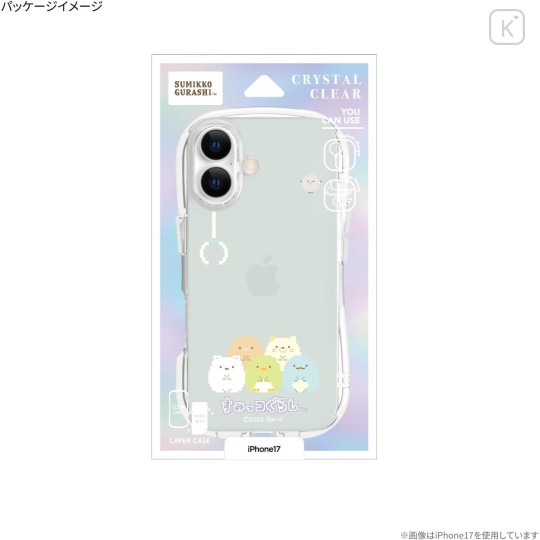 Japan San-X Crystal Clear iPhone 17 Pro Case - Sumikko Gurashi : Pixel - 7