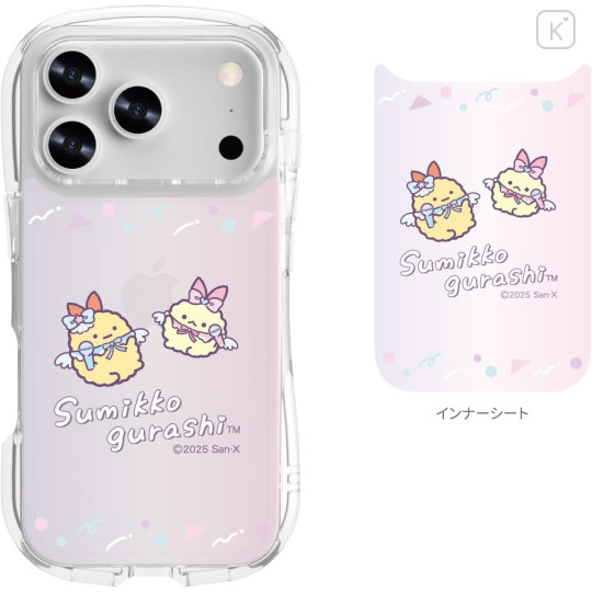 Japan San-X Crystal Clear iPhone 17 Pro Case - Sumikko Gurashi : Aji Furai no Shippo - 2