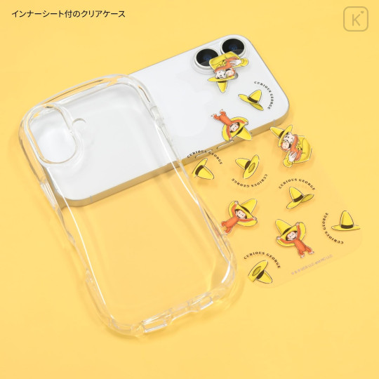 Japan Curious George Crystal Clear iPhone 17 Case - Hat - 3