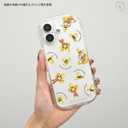 Japan Curious George Crystal Clear iPhone 17 Case - Hat - 6