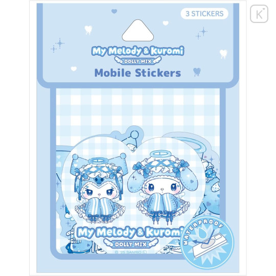 Japan Sanrio Mobile Sticker Pack - Kuromi & My Melody : Dolly Mix - 1