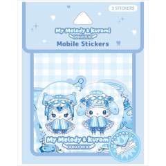 Japan Sanrio Mobile Sticker Pack - Kuromi & My Melody : Dolly Mix