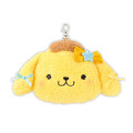 Japan Sanrio Plush Pass Case with Reel - Pompompurin : Face Ribbon Star - 1