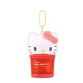 Japan Sanrio Clear Accessory Case Keychain - Hello Kitty : Face - 1